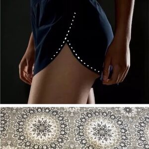 Black Athletic Shorts with White Accents
